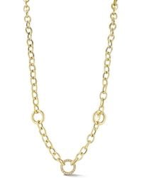 Sphera Milano - 14k Over Silver Cz Bold Link Necklace - Lyst