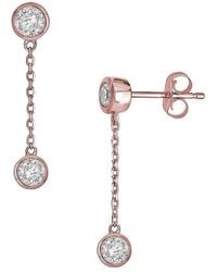 Liv Oliver - 18K Rose Plated Cz Earrings - Lyst