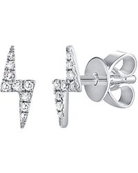 Sabrina Designs - 14K 0.11 Ct. Tw. Diamond Lightning Bolt Studs - Lyst
