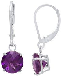 MaxColor - 10k 3.00 Ct. Tw. Amethyst Dangle Earrings - Lyst