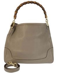 Gucci - Beige Calfskin Bamboo Diana Shoulder Bag (authentic Pre-loved) - Lyst