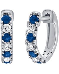 Sabrina Designs - 14k 0.34 Ct. Tw. Diamond & Sapphire Huggie Earrings - Lyst