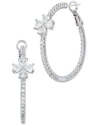 Savvy Cie - Cz Hoop Earrings - Lyst