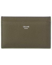 Celine - Logo Leather Card Case - Lyst