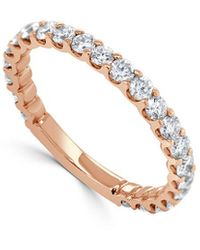 Sabrina Designs - 14k Rose Gold 0.93 Ct. Tw. Diamond 3/4 Eternity Ring - Lyst