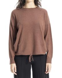 Max Studio - Linen-Blend Sweatshirt - Lyst