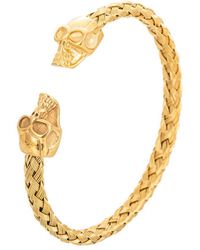 Eye Candy LA - Luxe Collection 18k Over Titanium Skull Cuff Bracelet - Lyst