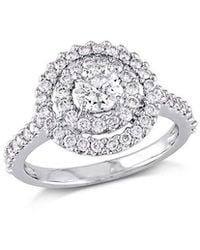 Rina Limor - 14k 0.99 Ct. Tw. Diamond Double Halo Ring - Lyst