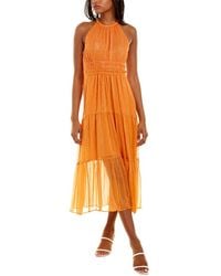 A.L.C. Elara Silk-blend Maxi Dress - Orange