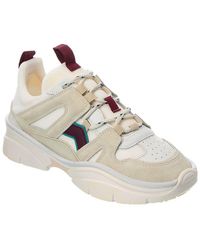 Isabel Marant - Kindsay Leather & Suede-Trim Sneaker - Lyst
