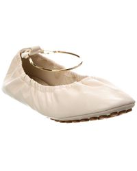 Fendi - Filo Leather Ballerina Flat - Lyst