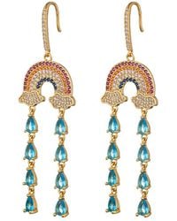 Eye Candy LA - The Luxe Collection Cz Laguna Rainbow Cloud Drop Earrings - Lyst