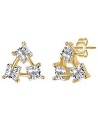 Rachel Glauber - 14K Plated Cz Stone Earrings - Lyst