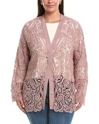 Marina Rinaldi - Plus Fonte Wool-Blend Cardigan - Lyst
