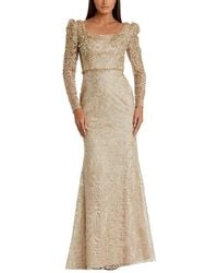 Mac Duggal - Embroidered Applique Shoulder Detail Trumpet Gown - Lyst