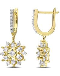 Rina Limor - 14k 0.83 Ct. Tw. Diamond Floral Cuff Earrings - Lyst
