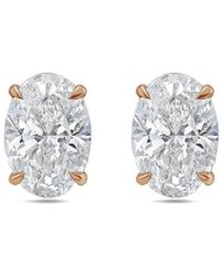 Diana M. Jewels - Diana M. 14K Rose 10.00 Ct. Tw. Lab-Grown Diamond Earrings - Lyst