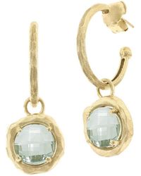 I. REISS - 14k 6.50 Ct. Tw. Diamond & Green Amethyst Charm Earrings - Lyst