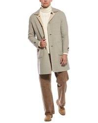 Eleventy - Reversible Wool Coat - Lyst