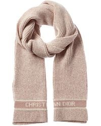 Dior D-white Wool & Cashmere-blend Scarf - Pink