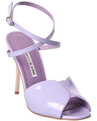 Manolo Blahnik - Hourani 105 Patent Sandal - Lyst