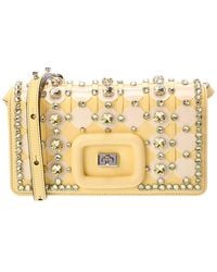 Roger Vivier - Logo Leather Shoulder Bag - Lyst