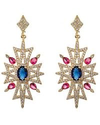 Eye Candy LA - Tandice 18k Gold Plate Cz Crystal Drop Earrings - Lyst