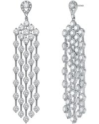 Rachel Glauber - Silver Cz Earrings - Lyst