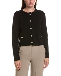 Bruno Magli - Cropped Crewneck Wool Jacket - Lyst