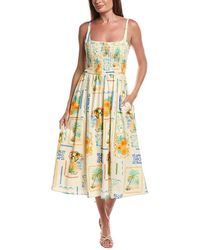 LAYERED WITH LOVE - Sleeveless Linen-blend Midi Dress - Lyst