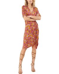 Hale Bob - Printed Shirred Dress - Lyst