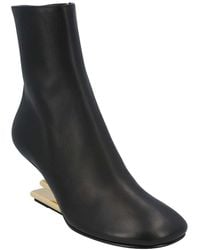 Fendi - Leather Heeled Bootie, Never Worn (Authentic Pre-Loved) - Lyst