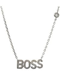 Diamond Select Cuts - Silver 0.02 Ct. Tw. Diamond Boss Necklace - Lyst