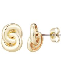 Adornia - 14K Plated Knot Studs Earrings - Lyst
