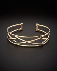 Italian Gold - 14k Criss Cross Bangle Bracelet - Lyst