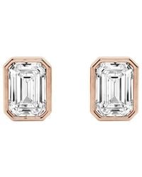 Lab Grown Diamonds - 14k Rose Gold 3.00 Ct. Tw. Lab-grown Diamond Studs - Lyst