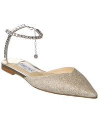 Jimmy Choo - Saeda Glitter Flat - Lyst