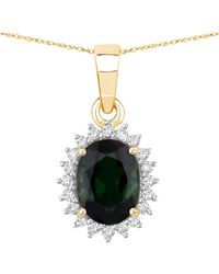 Diana M. Jewels - Fine Jewelry 14k 1.39 Ct. Tw. Diamond & Green Tourmaline Pendant - Lyst