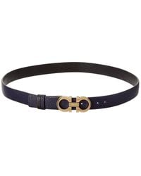 Ferragamo - Double Gancini Reversible & Adjustable Leather Belt - Lyst