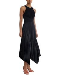 Reiss - Petite Rachel Pleated Sleeveless Midi Dress - Lyst