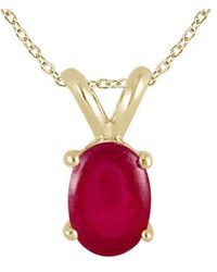 Gemstones - 14k 0.46 Ct. Tw. Ruby Necklace - Lyst
