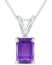 Gemstones - Gem Spark 14K 0.40 Ct. Tw. Amethyst Pendant Necklace - Lyst