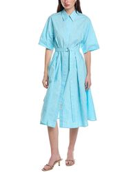 Marimekko - Popliini Piirto Unikko Button Front Midi Dress - Lyst