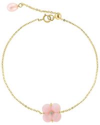 Effy Fine Jewelry - 14K 0.01 Ct. Tw. Diamond & 5Mm, 13Mm Pearl Bracelet - Lyst