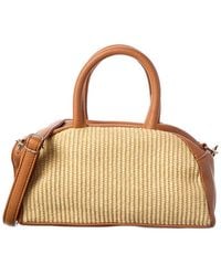 Surell - Accessories Mini Bowler Straw Crossbody - Lyst