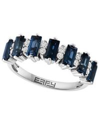 Effy Fine Jewelry - 14K 2.16 Ct. Tw. Diamond & London Topaz Ring - Lyst