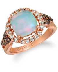Le Vian - Le Vian 14k Rose Gold 2.37 Ct. Tw. Diamond & Opal Half-eternity Ring - Lyst