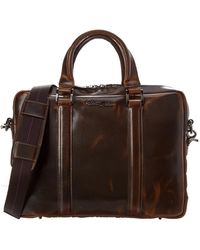 Robert Graham Mantalos Leather Briefcase - Brown