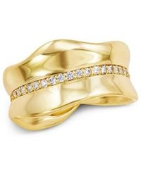 Savvy Cie - 14K Plated Cz Statement Ring - Lyst