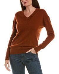 InCashmere - High V-Neck 100% Cashmere Sweater - Lyst